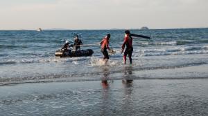 보령해경, 춘장대 해수욕장에서 카이트 서핑 즐기다 추락한 여성 구조