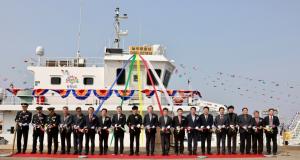 김동일 보령시장, 환경정화운반선 늘푸른충남호 취항식 참석